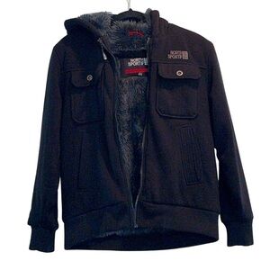North Sportif Boys Sweater Size L‎ Faux Fur Cozy Winter
